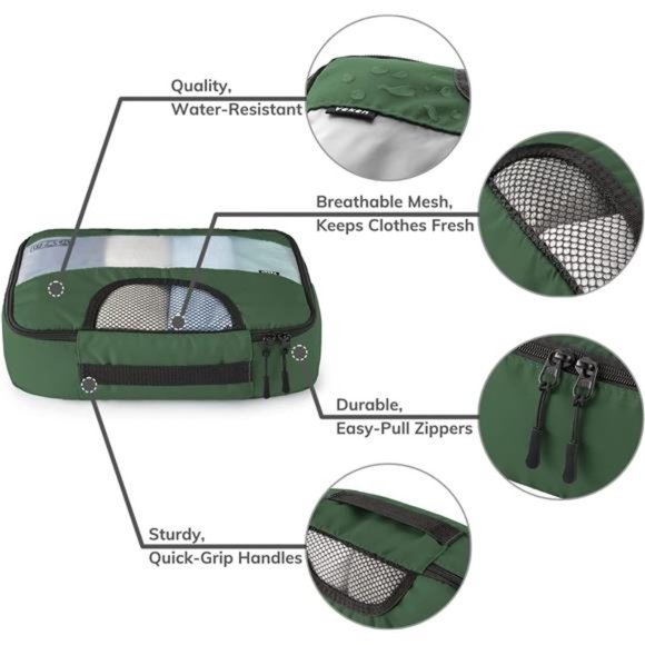 6 Pc Set Packing Cubes Luggage Packing Organizers for Travel Accessories - Picture 6 of 7